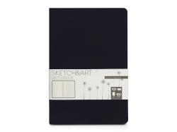 Скетчбук Sketch & Art в твердом переплете 143х216 мм, 100 л. бежевой бумаги 100 г/м2, черный