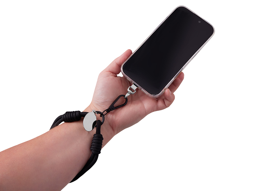 Брелок-браслет Bohemian c металлическим держателем для телефона, черный