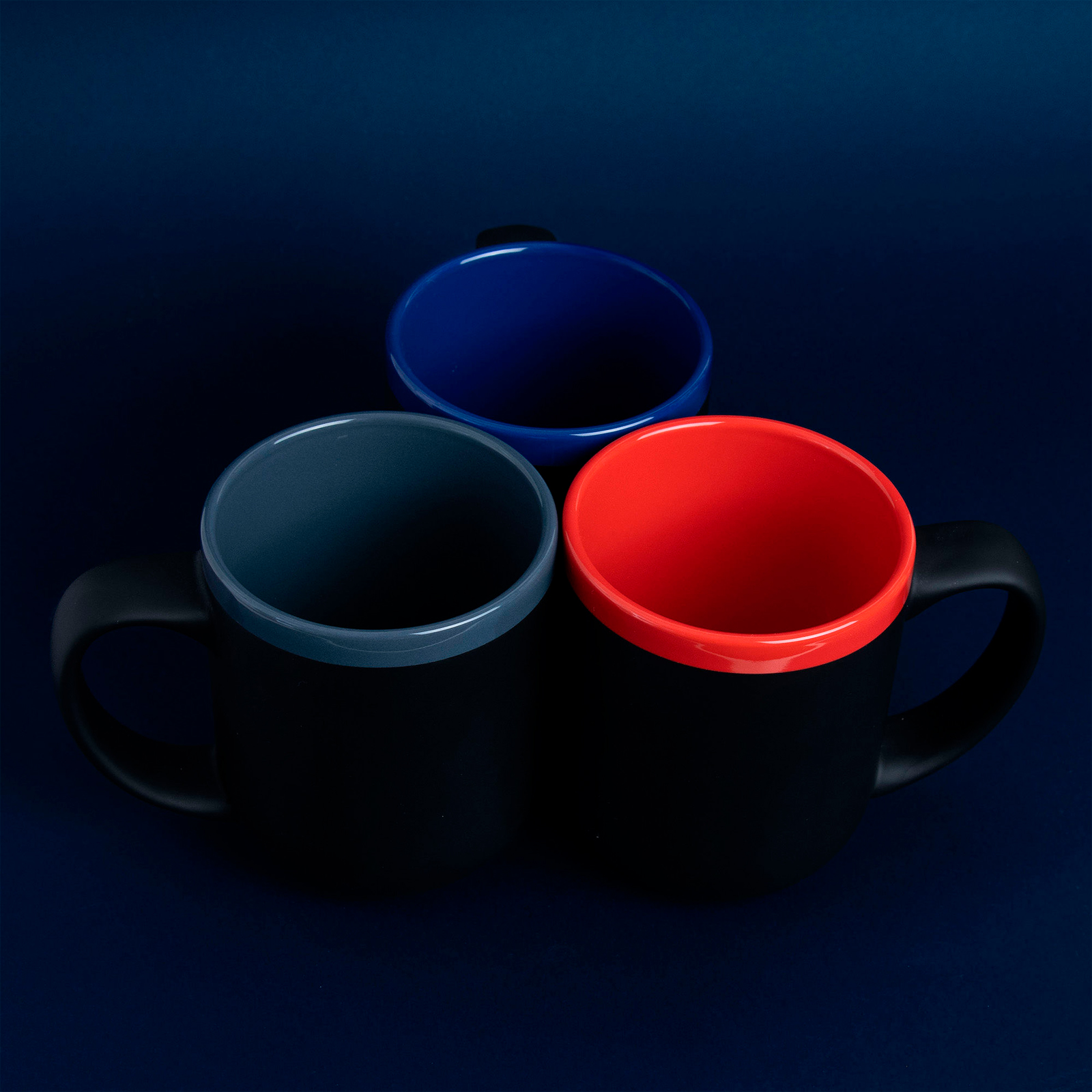 Кружка Barrel, софт-тач, чёрно-серая