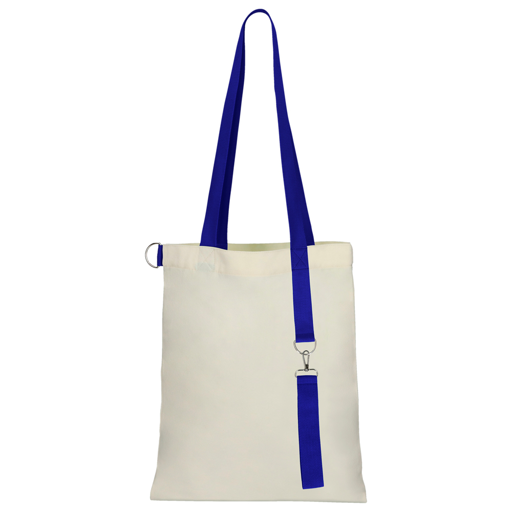 Сумка для покупок White GLOW 325 г/м² с ремувкой, синяя/синяя Сумка для покупок White GLOW 325 г/м² с ремувкой, синяя/синяя