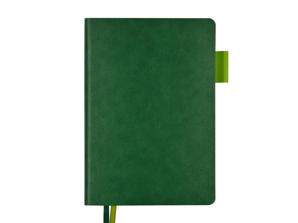 Ежедневник А5 датированный Boston 2026, зеленый с салатовым обрезом Ежедневник А5 датированный Boston 2026, зеленый с салатовым обрезом