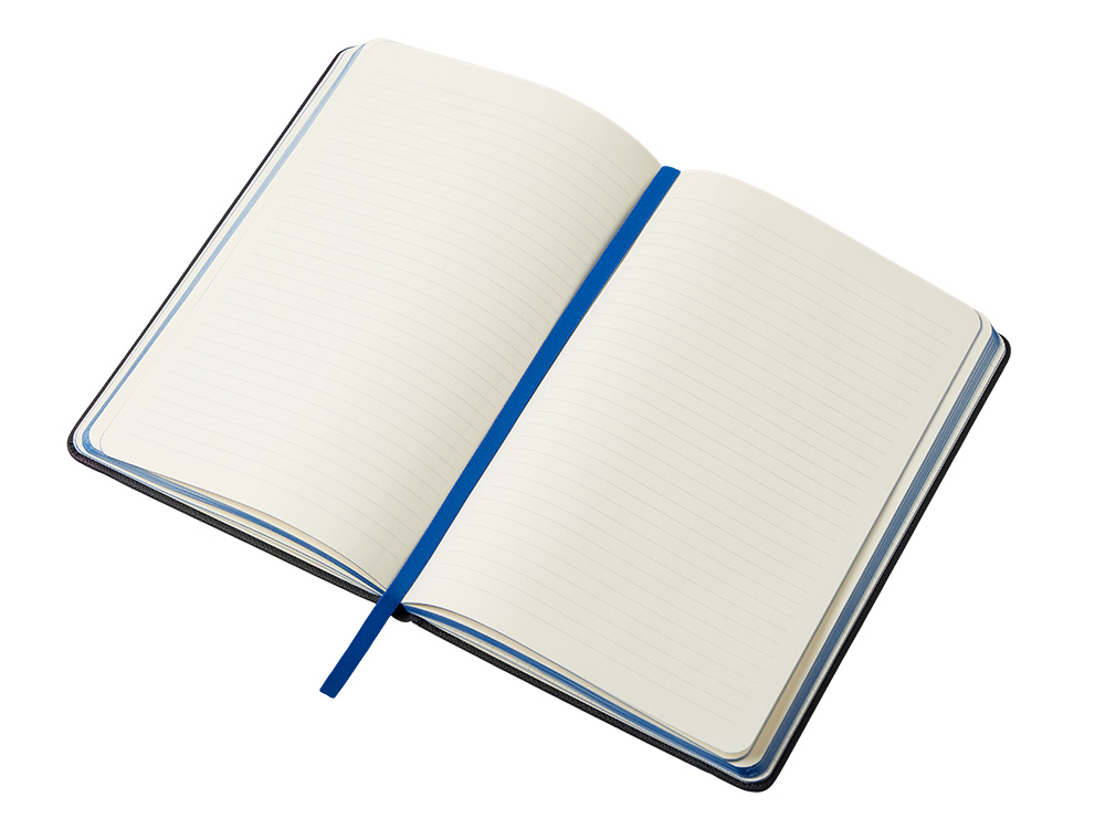 Бизнес блокнот Bossy Junior с цветным срезом, твердая обложка, 96 листов, черный и синий