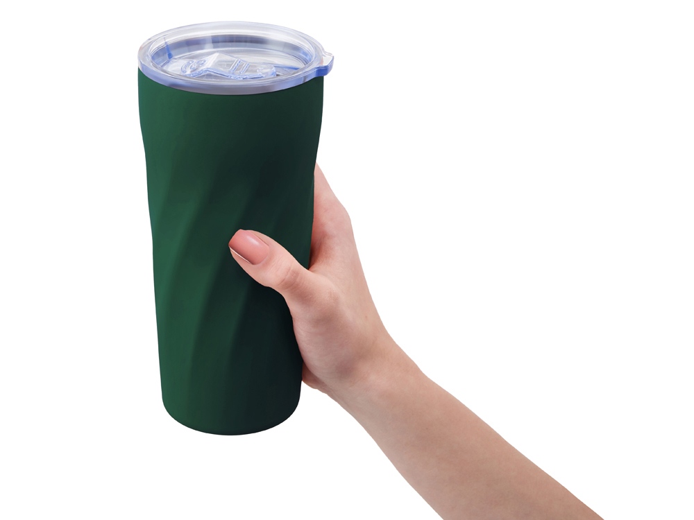 Подарочный набор FAMILY с термосом и термокружкой, темно-зеленый