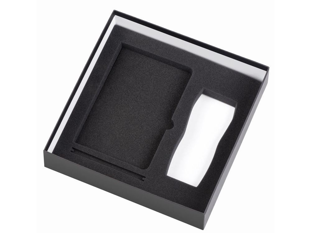 Подарочный набор с блокнотом С1, металлической ручкой и термокружкой, фиолетовый