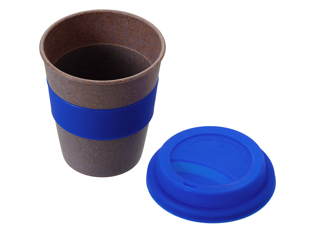 Стакан с силиконовой крышкой Café, синий