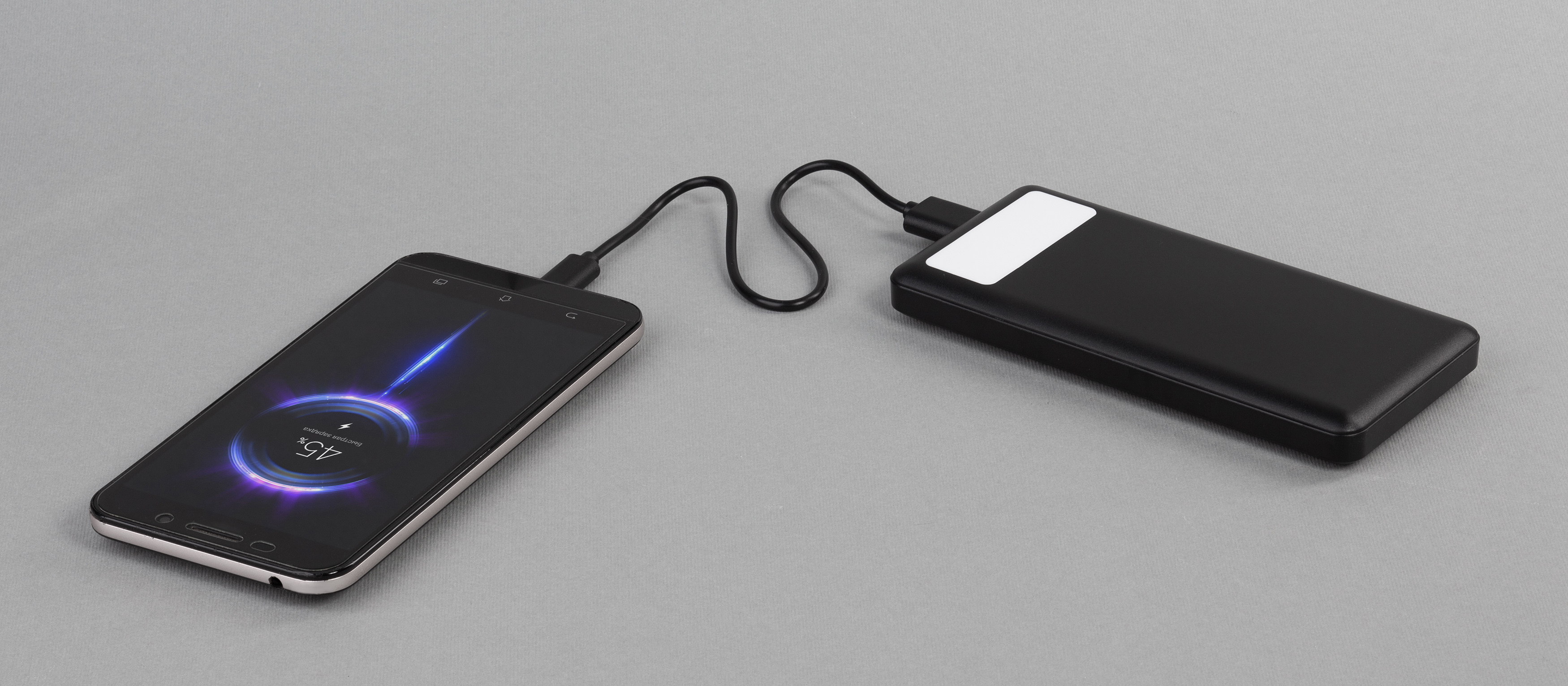 Зарядное устройство "Lumos" 10000 mAh с фонариком, черный Зарядное устройство "Lumos" 10000 mAh с фонариком, черный