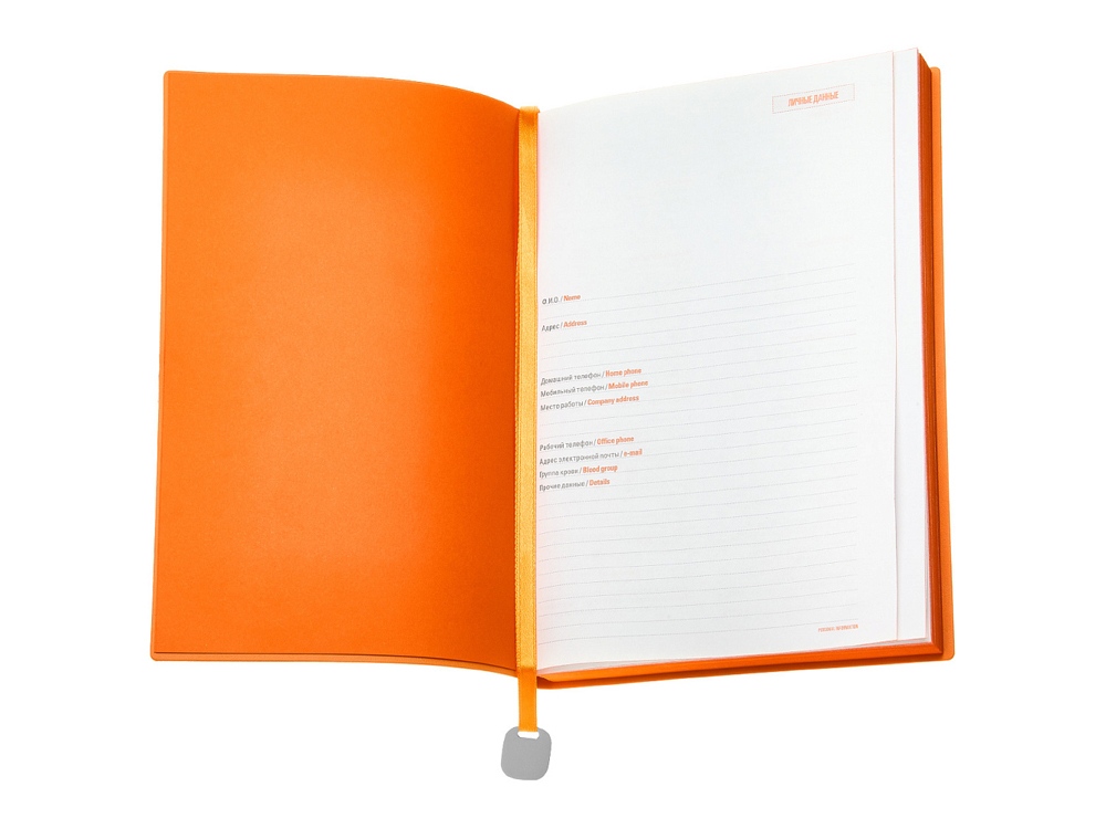 Ежедневник А5 недатированный Mercury, белый Ежедневник А5 недатированный Mercury, белый