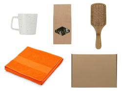 Подарочный набор для ванны с полотенцем, расческой и кружкой