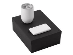 Подарочный набор с термокружкой и повербанком С2, 10000 mAh, белый