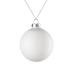 Елочный шар Finery Matt, 8 см, матовый белый Елочный шар Finery Matt, 8 см, матовый белый