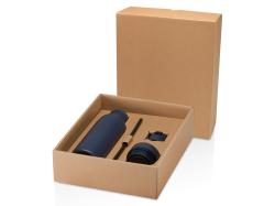 Illuminate бутылка для воды объемом 650 мл из переработанной нержавеющей стали RCS с двойными стенками и набором из 3 крышек - Синий Navy Illuminate бутылка для воды объемом 650 мл из переработанной нержавеющей стали RCS с двойными стенками и набором из 3 крышек - Синий Navy