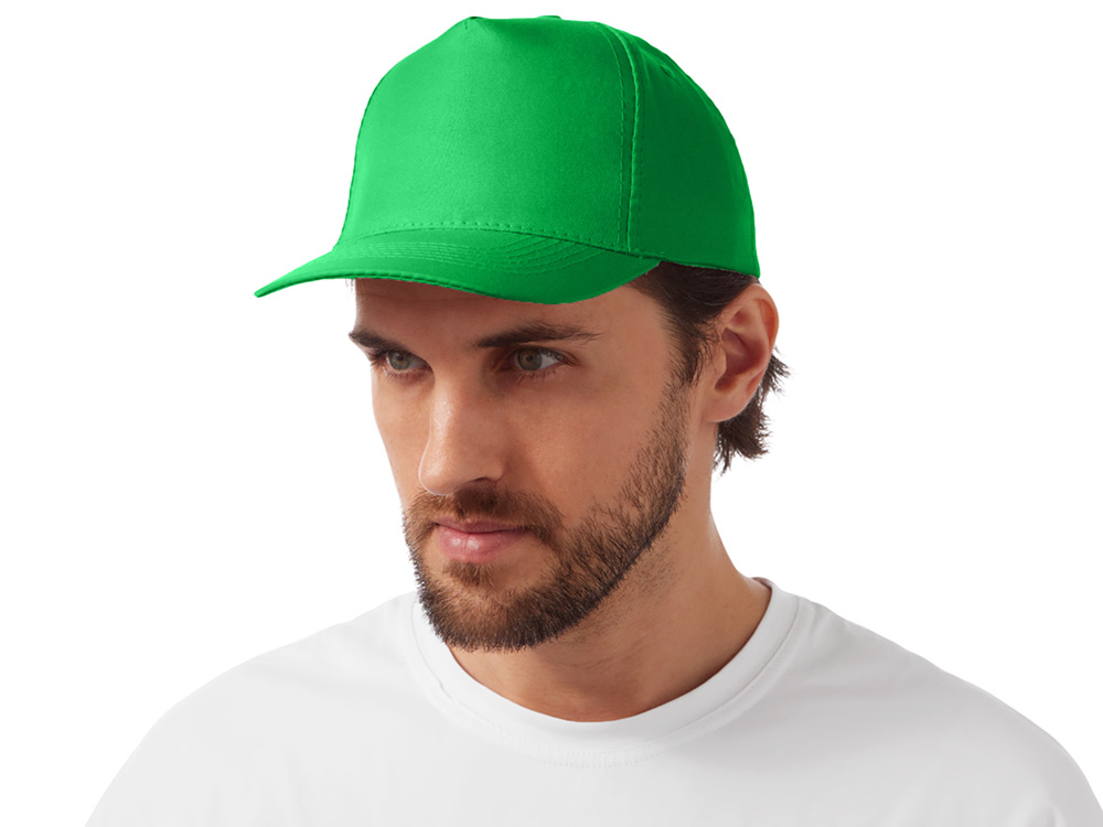 Бейсболка Poly 5-ти панельная 120 гр, зеленый