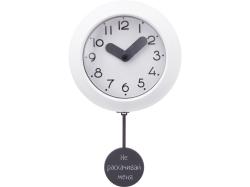 Настенные часы с маятником Pendulum, белый (уф печать)