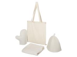 Банный набор с килтом Healing Light, мужской, белый