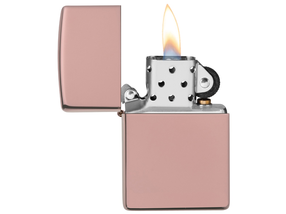 Зажигалка ZIPPO Classic с покрытием High Polish Rose Gold, латунь/сталь, розовое золото, 38x13x57 мм