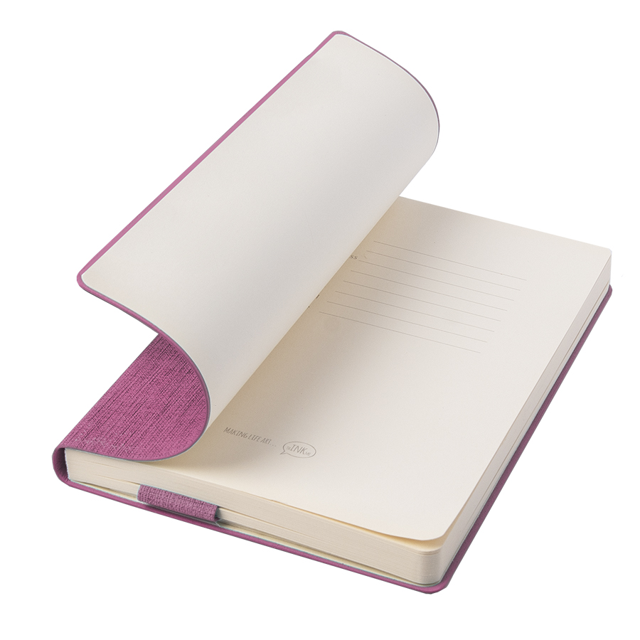 Бизнес-блокнот А5  "Provence", розовый , мягкая обложка, в клетку