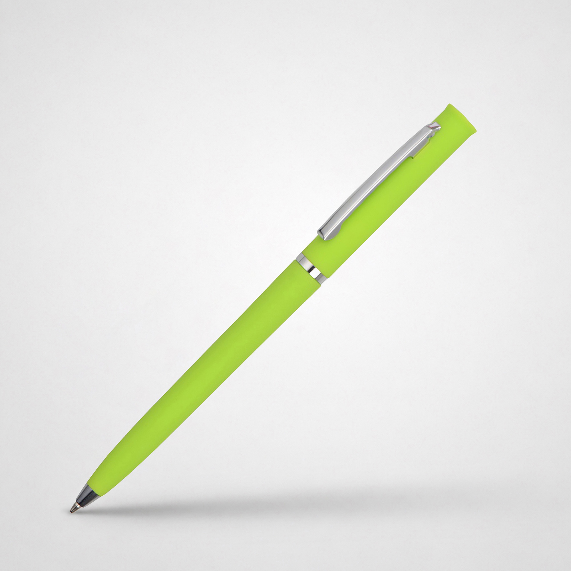 Ручка шариковая Navi soft-touch, зеленое яблоко