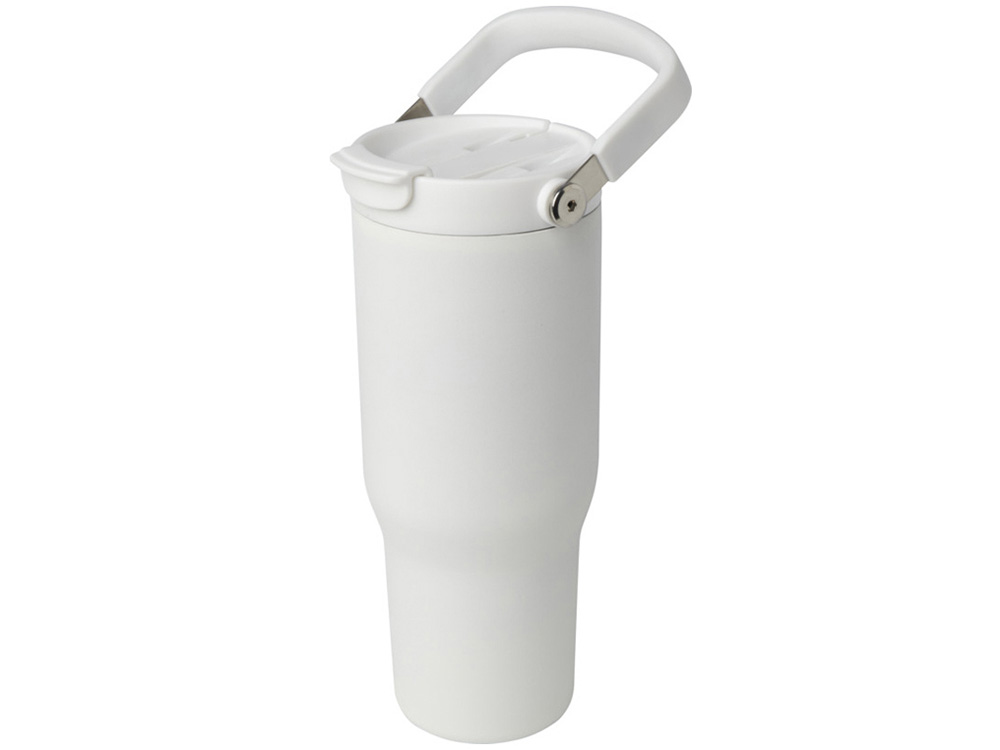 Термостакан Bronx объемом 900 мл из меди и переработанной нержавеющей стали, сертифицированной по стандарту RCS, с вакуумной изоляцией и крышкой с двойной функцией - Белый