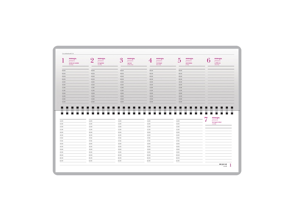 Планинг датированный Velvet 2022, красный