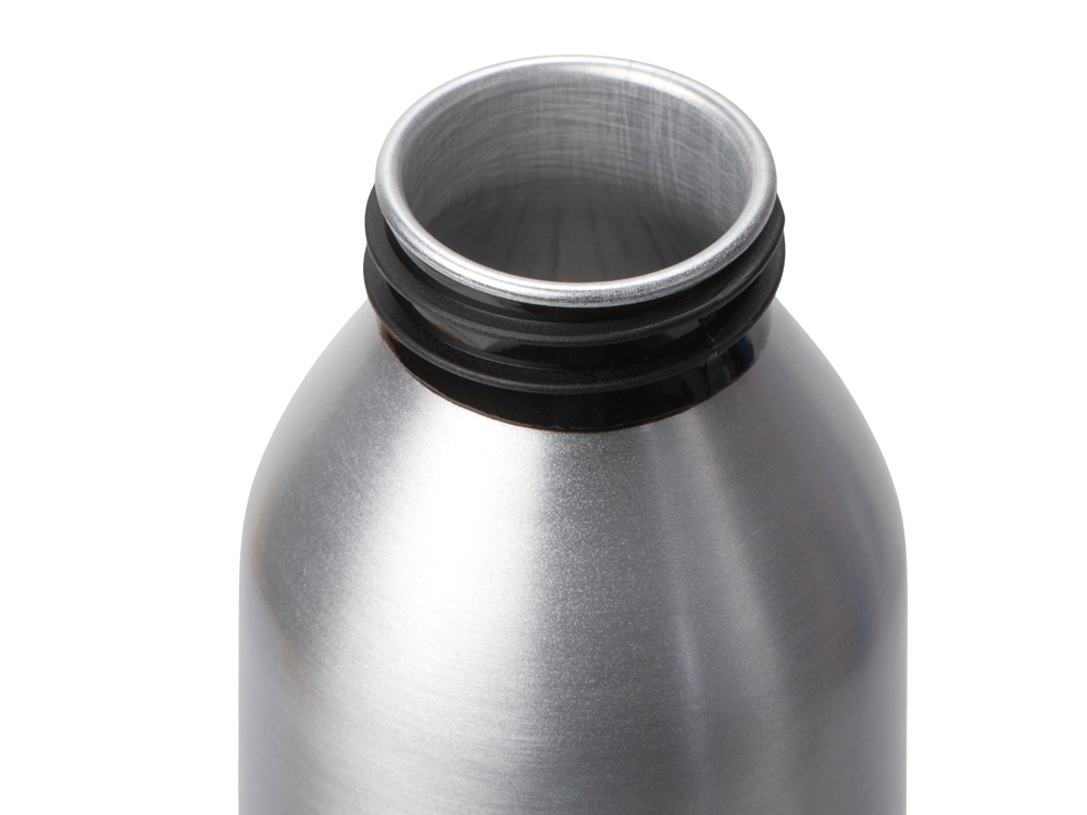 Алюминиевая бутылка для воды с ручкой Plain Alu, 650 мл, серебристый