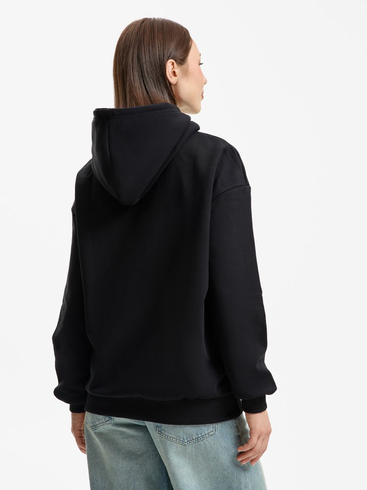 Худи унисекс оверсайз Daylero, черное Худи унисекс оверсайз Daylero, черное