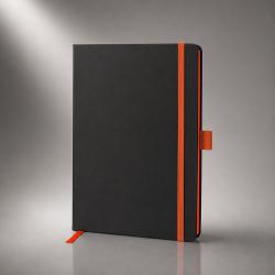 Блокнот ColorNote Black, твердая обложка A5, 80 листов, черный с оранжевым Блокнот ColorNote Black, твердая обложка A5, 80 листов, черный с оранжевым