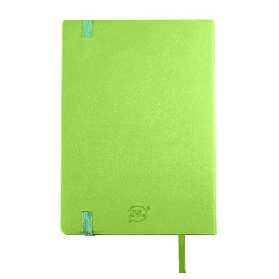 Бизнес-блокнот "RILY", формат А5,  зеленое яблоко, блок в точку