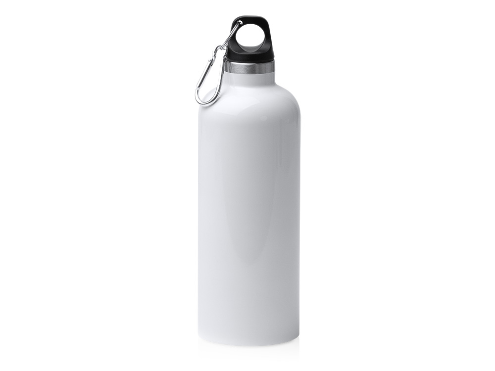 Бутылка LUWAK/ЛЮВАК из переработанной нержавеющей стали с карабином, белый