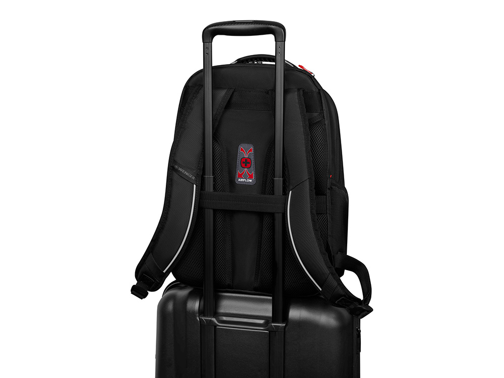 Рюкзак WENGER ALTAIR 15.6, черный, переработанный ПЭТ/Полиэстер, 32х21х44 см, 22 л.