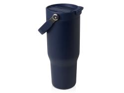 Термостакан Bronx объемом 900 мл из меди и переработанной нержавеющей стали, сертифицированной по стандарту RCS, с вакуумной изоляцией и крышкой с двойной функцией - Темно - синий Термостакан Bronx объемом 900 мл из меди и переработанной нержавеющей стали, сертифицированной по стандарту RCS, с вакуумной изоляцией и крышкой с двойной функцией - Темно - синий