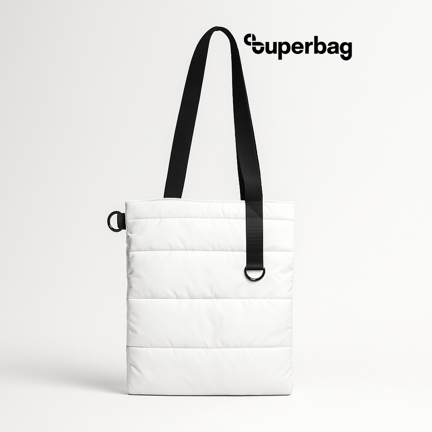 Шоппер Superbag Bubble, с кнопкой (белый с черным) Шоппер Superbag Bubble, с кнопкой (белый с черным)