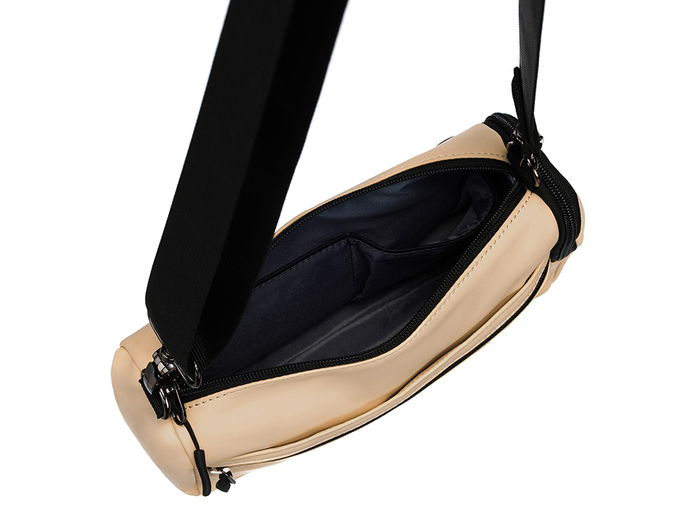 Сумка через плечо TORBER НОВА, бежевый, полиэстер, 25 х 17 х 9,5 см