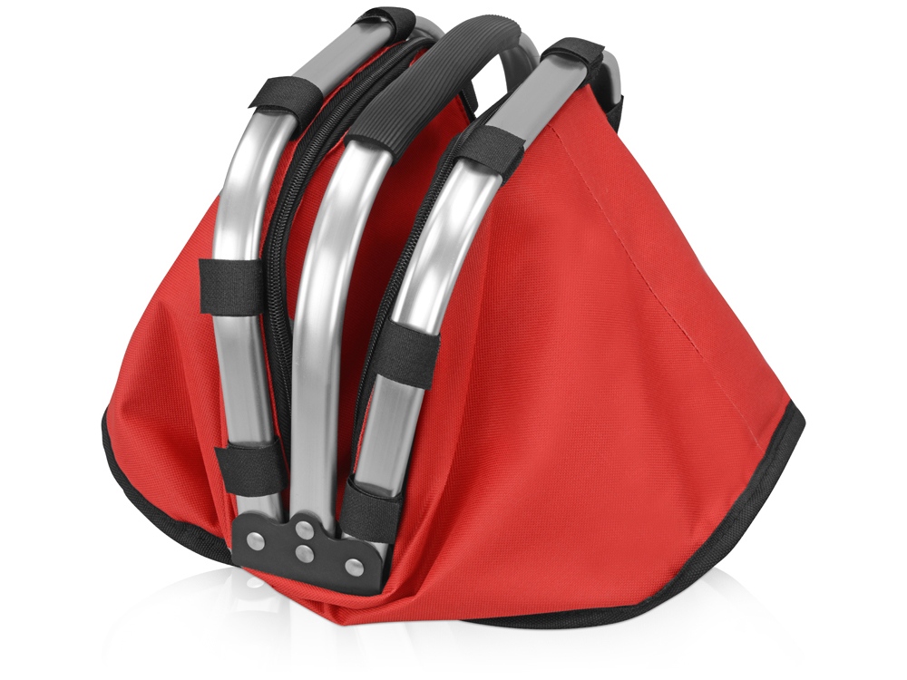 Изотермическая сумка-холодильник FROST складная с алюминиевой рамой, красный