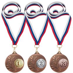 Комплект медалей 1,2,3 место с эмблемами