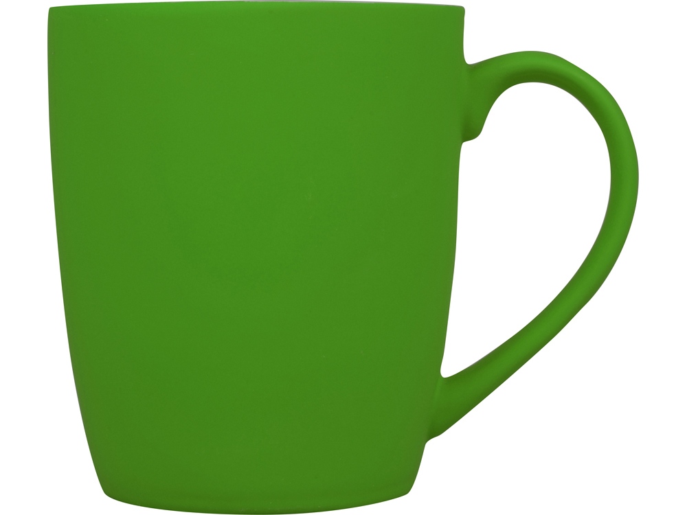 Кружка керамическая с покрытием софт тач зеленое яблоко
