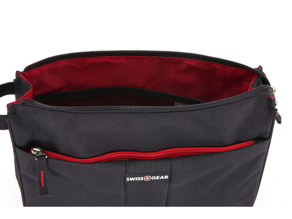 Несессер SWISSGEAR, полиэстер, 31x8x22 см, черный