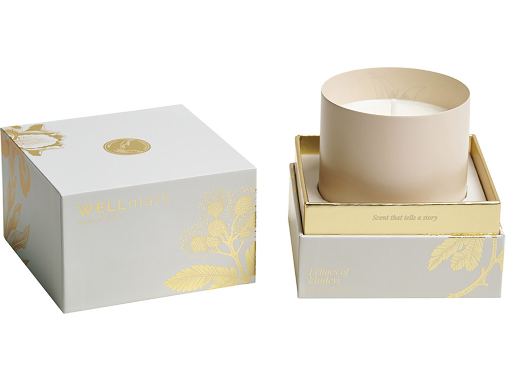 Ароматическая свеча Wellmark Echoes of Kindness- Ecru бежевый