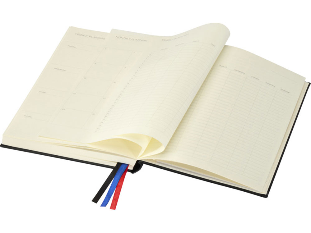 Блокнот Alder формата A5 в твердой обложке, черный