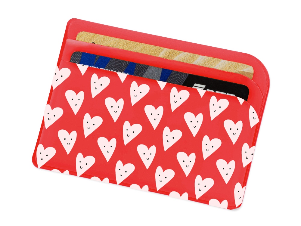 Картхолдер для 3-х карт с возможностью полноцветной УФ-печати, софт-тач Картхолдер для 3-х карт с возможностью полноцветной УФ-печати, софт-тач