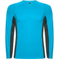 Спортивная футболка SHANGHAI L/S мужская, БИРЮЗОВЫЙ/ТЕМНЫЙ ГРАФИТ S