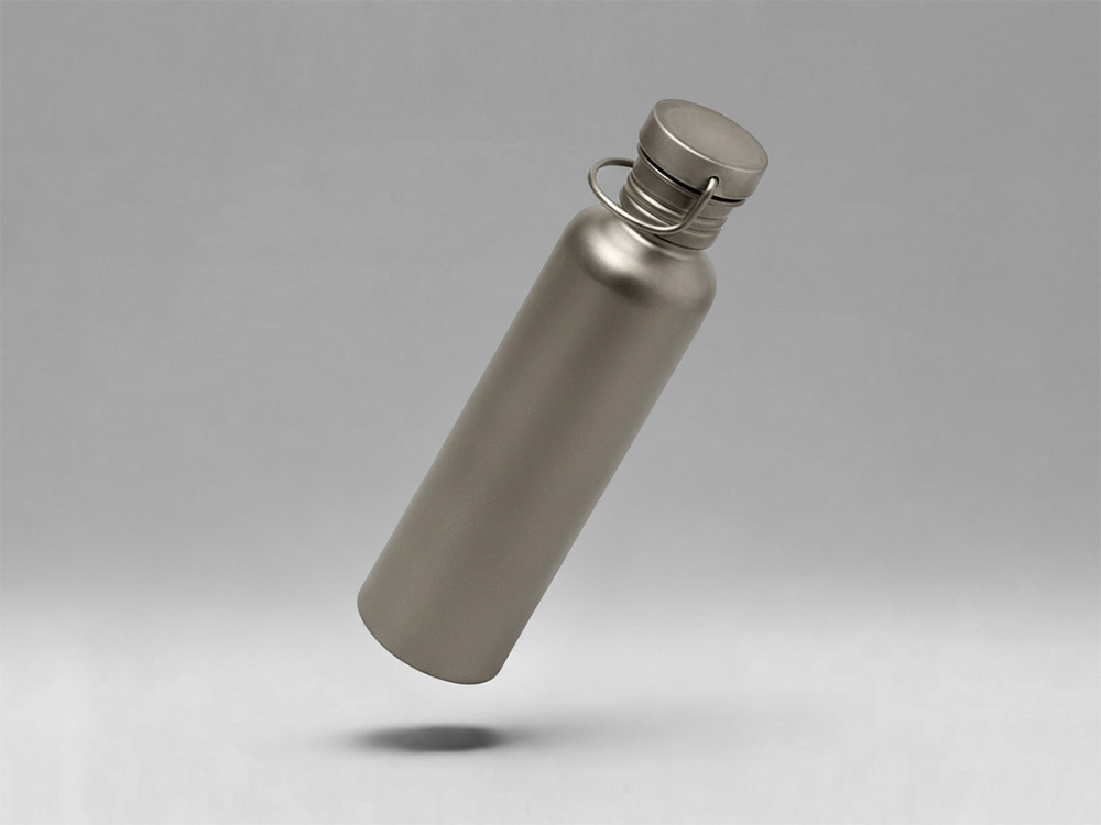 Бутылка для воды из титана Titan, 750ml, темно-серый