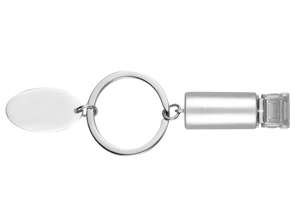 Брелок с шильдом, серебристый