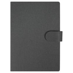 Блокнот А5 Tasmania, в твердой обложке со стикерами в линейку, серый