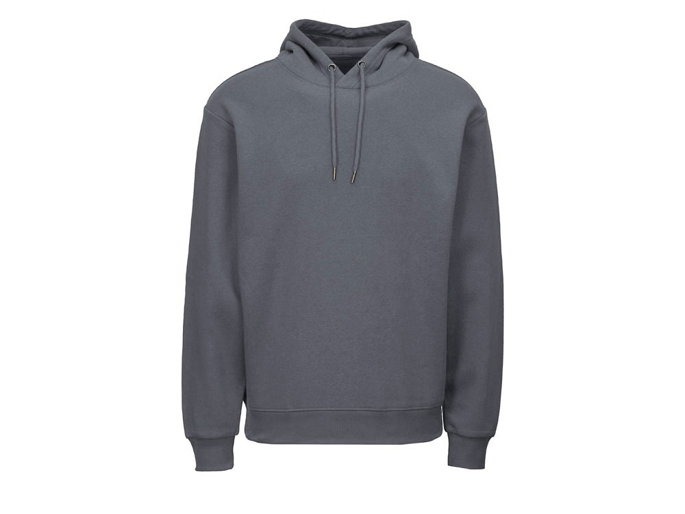 Толстовка с капюшоном оверсайз Lisbon унисекс, темно-серый