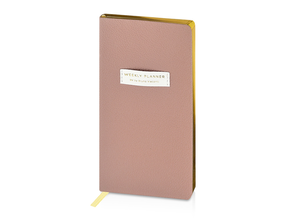 Еженедельник недатированный А6 Morandi. Пыльная роза с нашивкой, пыльно-розовый Еженедельник недатированный А6 Morandi. Пыльная роза с нашивкой, пыльно-розовый