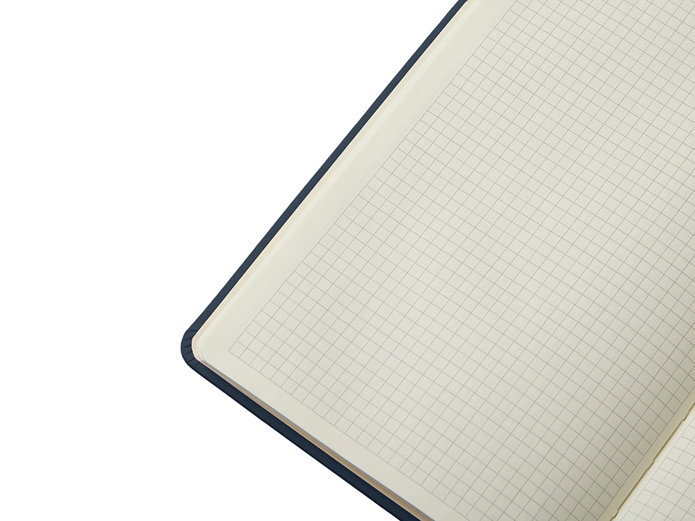 Блокнот в твердой обложке A5 Виспи в клетку, темно-синий