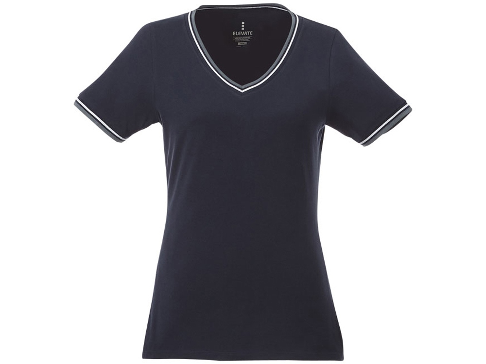 Женская футболка Elbert с коротким рукавом, темно-синий/серый меланж/белый