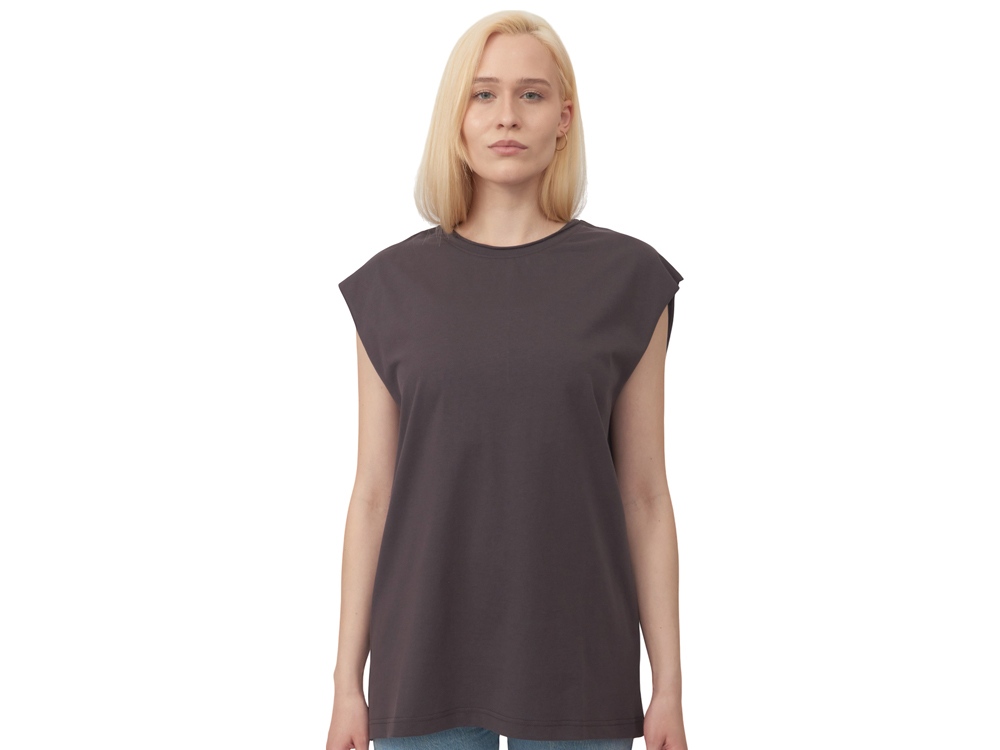 Майка оверсайз Berlin, унисекс, темно-серый