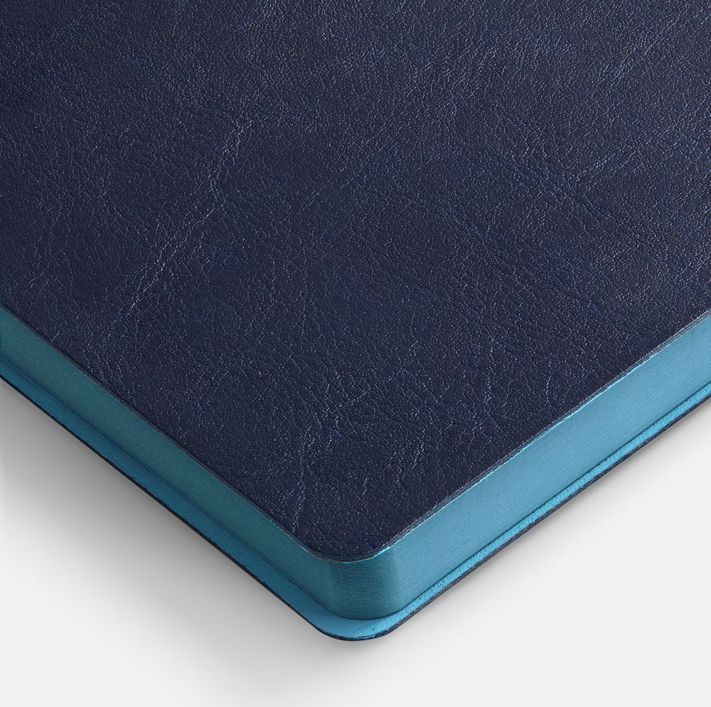 Ежедневник Doppio, недатированный, синий с голубым