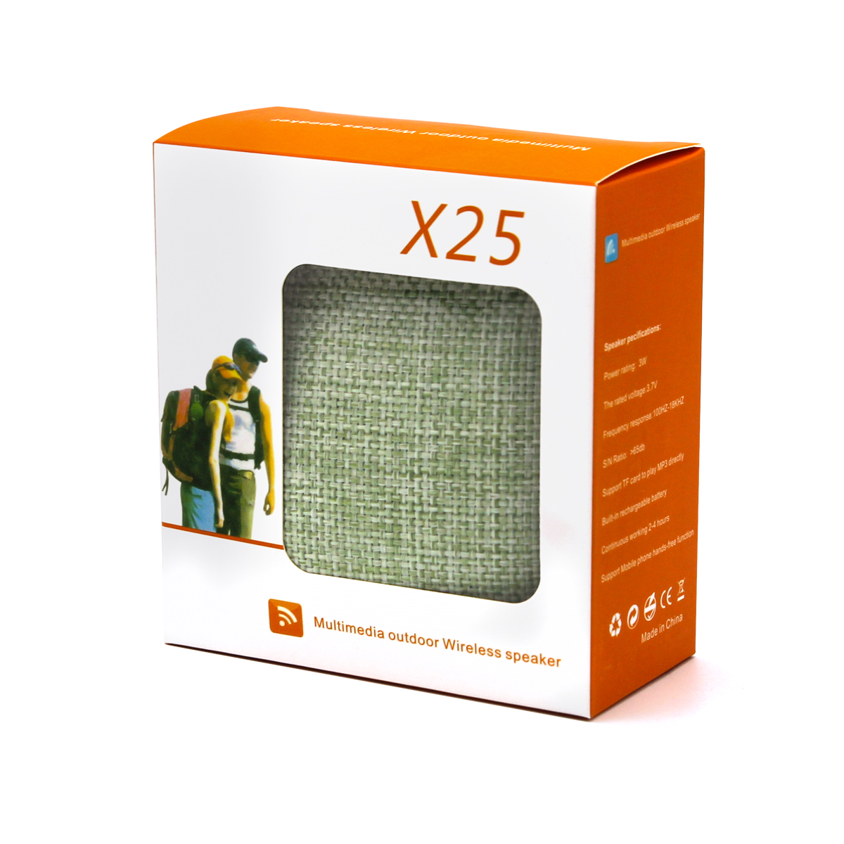 Беспроводная Bluetooth колонка X25 Outdoor (BLTS01), зеленая